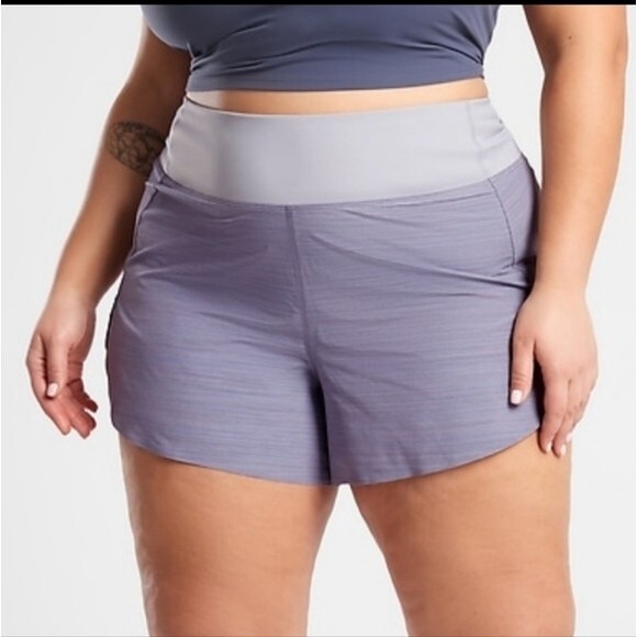 Athleta Pants - NWT Athleta Run With It Textured 3.5” Shorts In Space Dye Tempest Violet